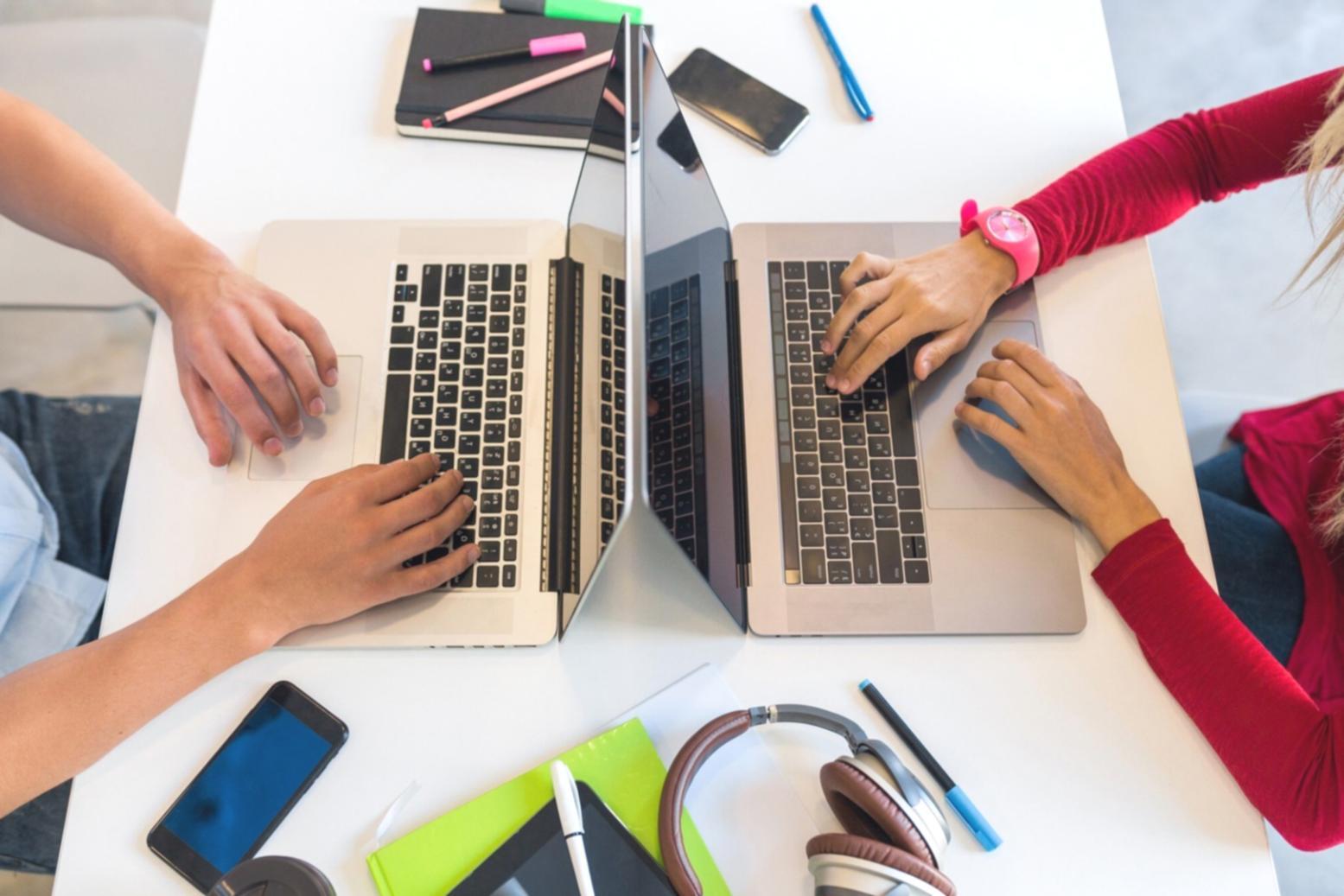 Team reviewing financial sector analysis reports