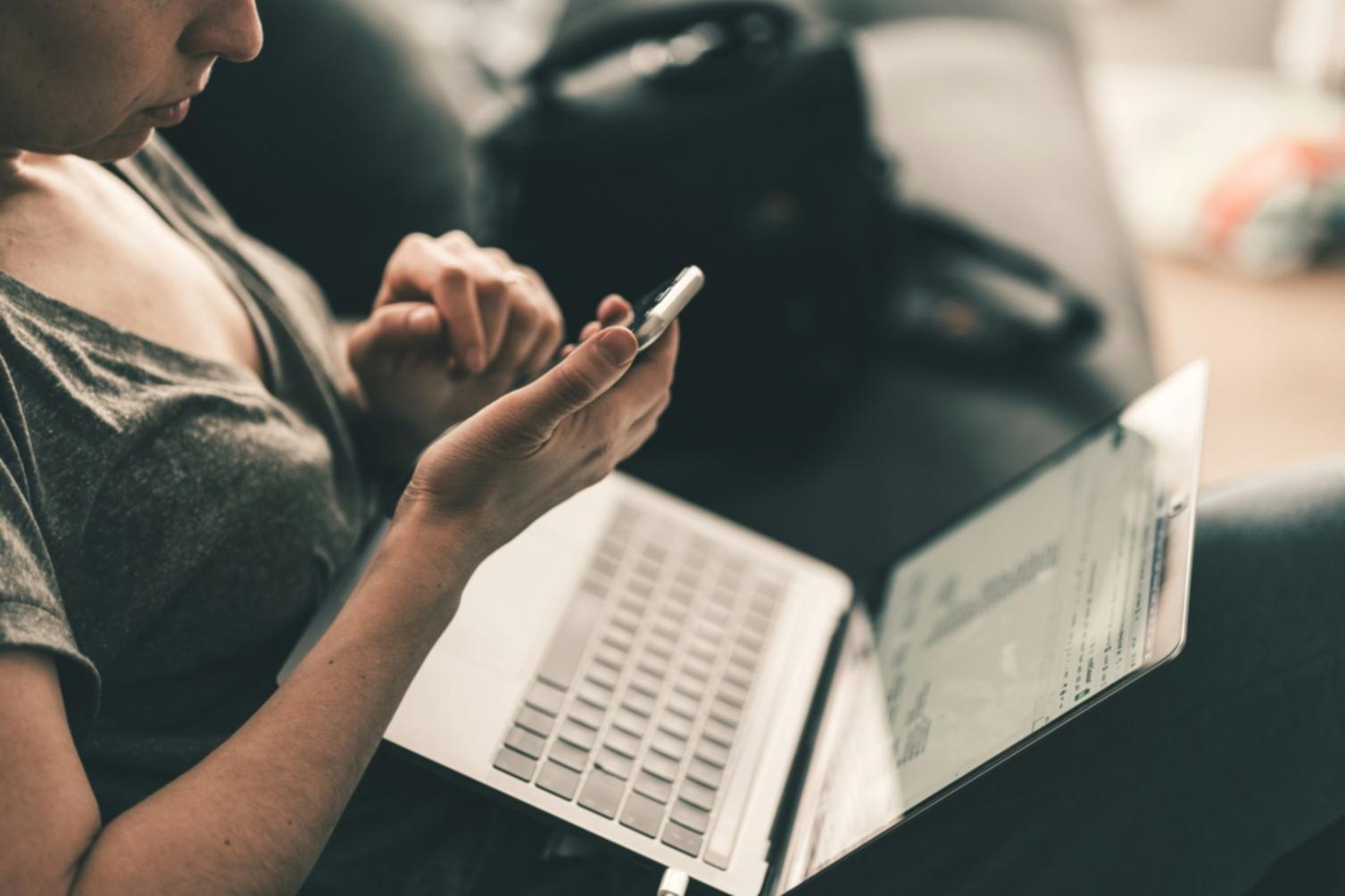 Financial analysis documents and data visualization on workspace